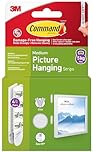 Command Picture and Frame Hanging Strips, Medium - 4 Pairs (8 Strips) - White, Adhesive Strips - Damage Free Hanging - for Pictures, Frames, Mirrors, Wall décor and Signs
