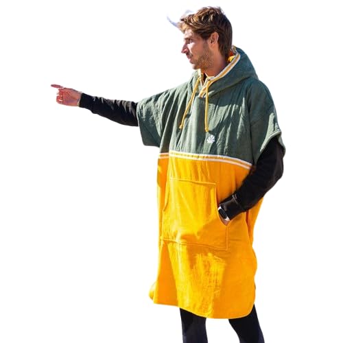 Poncho de surf DUO avec large capuche et poche en coton 380 gsm