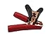 CERRXIAN 2 Piece 90mm Long Battery Alligator Clips, Black Red 100A Insulated Replacement Battery Clamps Jumper Cables Boost Clips for Car Auto Vehicle Boat