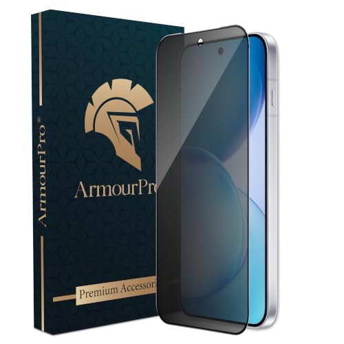 Image of ArmourPro Privacy Tempered Glass for Oppo Reno 16 - Anti-Spy Anti Peeping Screen Protector, 9H Hardness, Edge-to-Edge Coverage, Ultra Thin, Bubble-Free Installation Kit | Black