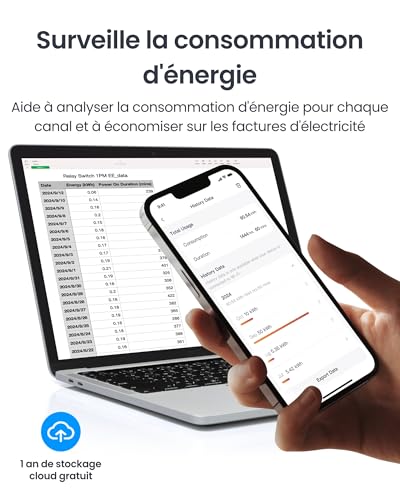 Interrupteur relais mat 1PM SwitchBot WiFi avec mesure de puissance - 6