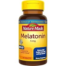 Nature Made Maximum Strength Melatonin 5 mg Tablets 90 Ct 2 Pack