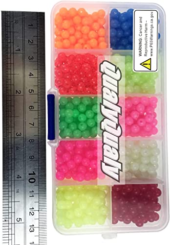 QualyQualy Assorted, Plastic Glass fishing beads Red Yellow Mix Color Luminous Glow 4mm 1000pcs - Thumbnail 7