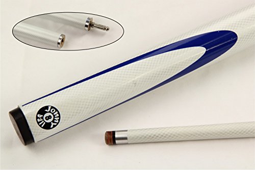 Jonny 8 Ball Inferno - Taco de billar de 2 piezas, punta de 9 mm, grafito, 144,78 cm, color blanco Cover