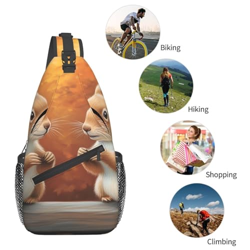 Bolso cruzado tipo sling negro para adultos miniatura 6