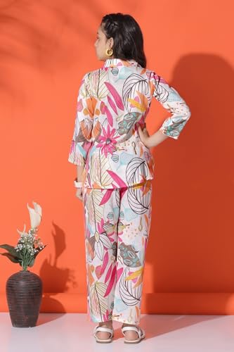 Image of Fashion Dream Girl's Rayon Cotton Clothing Set|Girls Clothing Set|Printed Girls Co-ords Set|Shirt and Pant set|Printed Clothing Set|2 Piece Set