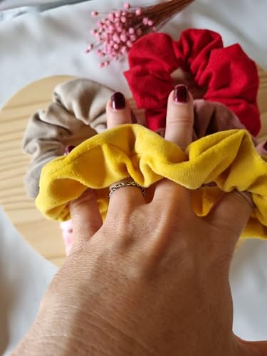 5 Scrunchies Xuxinha De Veludo Prendedor Elástico Para Cabelo