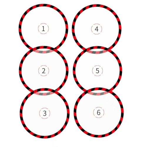 Set of 6 Objective Point Marker Disc Gaming Accessory Compatible with 40K Warhammer and Other Tabletop War Games (Miniatures not Included)
