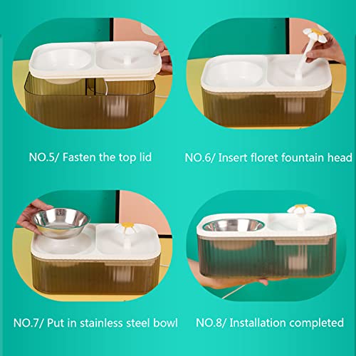 Fuente automática para agua y comida para gatos miniatura 5