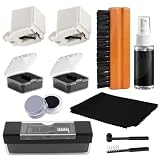 9-in-1 Record Needle Replacement, Vinyl Record Cleaning Kit with Turntable Needle, Velvet Brush, Anti-Static Record Brush, Nano Fiber Brush, Stylus Brush, Cleaning Cloth, Record Cleaner Kit for Vinyl