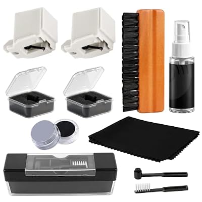 9-in-1 Record Needle Replacement, Vinyl Record Cleaning Kit with Turntable Needle, Velvet Brush, Anti-Static Record Brush, Nano Fiber Brush, Stylus Brush, Cleaning Cloth, Record Cleaner Kit for Vinyl