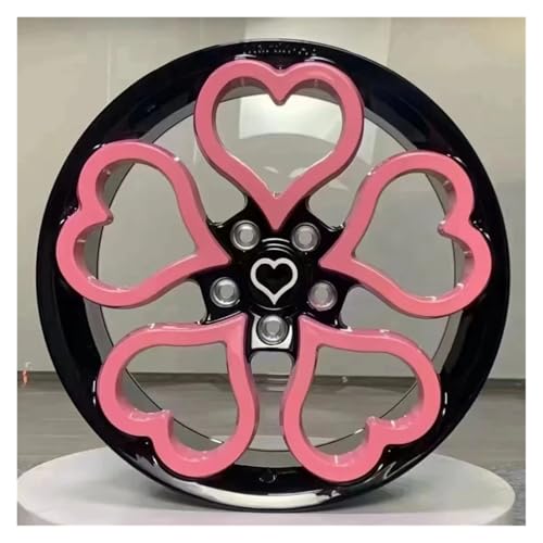 LXXBAOD Car Alloy Wheels 5x114.3, for Car Tires Pink Heart-Shaped Rines, Can Be Customized Compatible for Toyota Camry TRD 2020