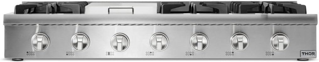 THOR Kitchen Professional 48-Inch Liquid Propane Rangetop in Stainless Steel - Model HRT4806ULP