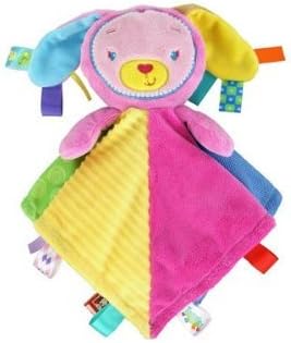 Taggies Patchkin Blankies Pals Pink Bunny Rabbit Plush Security Blanket Lovey