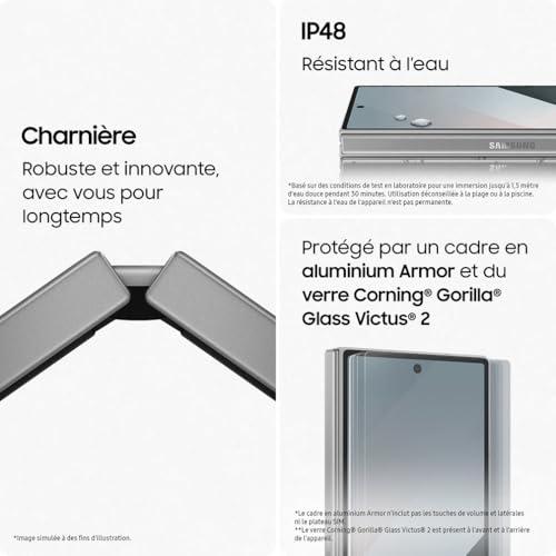 Samsung Galaxy Z Fold6 Smartphone Android 5G avec Galaxy AI Chargeur secteur rapide inclus Smartphone déverrouillé Version FR - vue 6