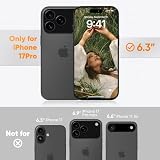 GOODVISH Uniwersalne etui na telefon komórkowy 4 w 1 do iPhone 17 Pro, etui z 2 ultracienkimi naszywkami, silikonowe etui z przyciskiem sterowania aparatem 6,3", smycz do wszystkich standardowych etui