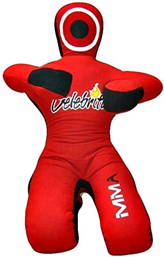 Celebrita Mma Judo Punching Bag Grappling Dummy - Sitting Position Hands Front Mma382 (Choose Your Dummy) (Canvas-Red, 70" Up To 55Kg/121 Lb) #TOP4