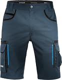 Uvex Pantaloni da Lavoro Tune-Up per Uomo - Pantaloncini Cargo per Il Lavoro - 35% Cotone - Blu Scuro - 50