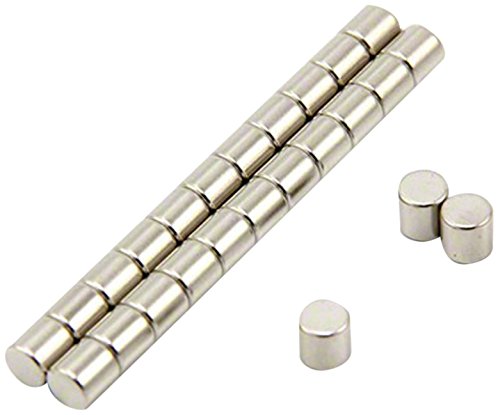 First4magneten F641-N35-50 diameter x 5 mm dik N35 neodymium magneet-0,76 kg aantrekkingskracht (50 stuks verpakking), dia dik, stuk