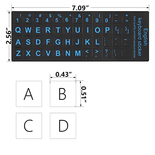 2 Piezas Pegatinas para Teclado Inglés para PC y Laptop miniatura 2