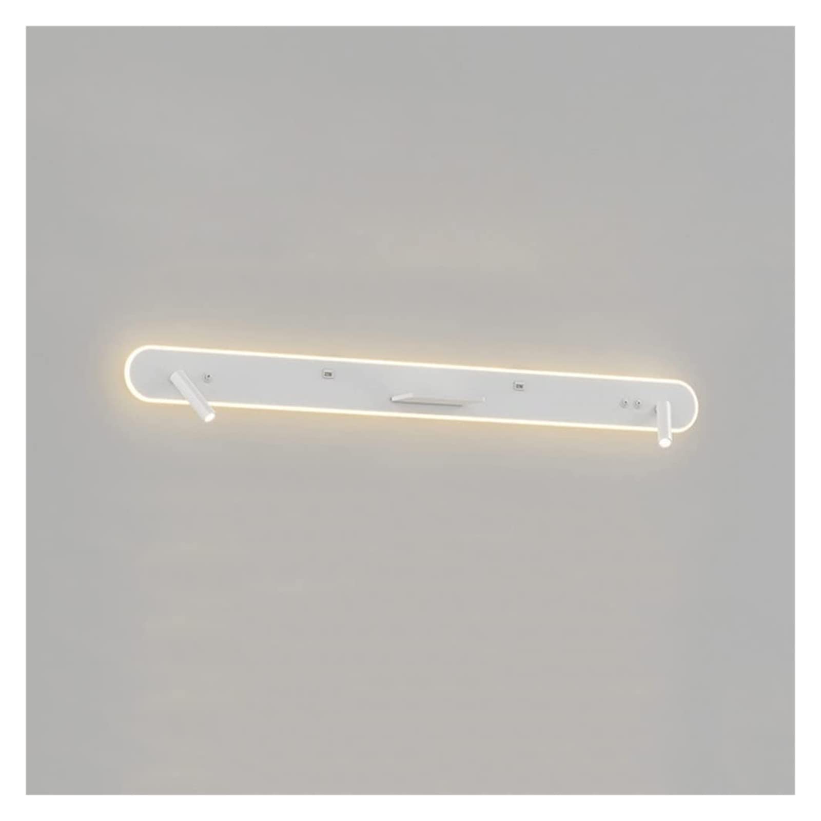 ZTCHSENZT Wall Lamp Wall Light Adjustable Wall Spotlight Headboard Sconces Wall Sconce LED Wall Mount Reading Light White Indoor Long Wall Lamp, USB Output for Bedroom Bedside Wall,120cm