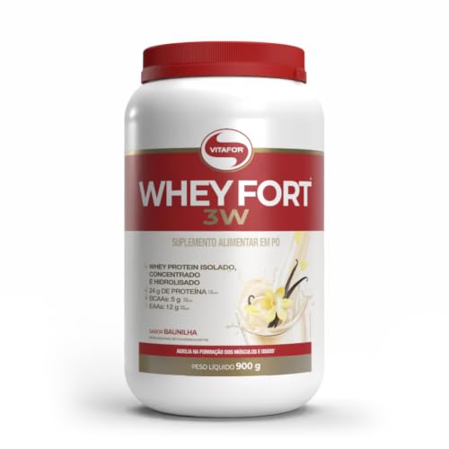 Whey Fort 3W (900g), Baunilha, VitaFor