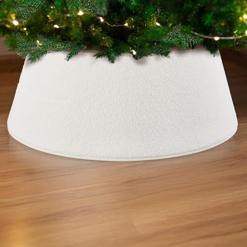 Beautiful Christmas Tree Collar - Authentic 28" Boucle Tree Ring for Any Christmas Decor - Easy to Set Up Skirt Enhances Your Holiday Home Decor by KIBAGA - Image 7