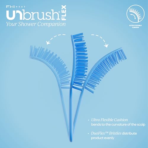 Image of FHI Heat UNbrush Flex Detangling Brush - Ultra-Flexible, Pain-Free Hair Brush Detangler with DuoFlex Anti-Static Bristles for Removing Tangles, Massaging Scalp & Faster Styling
