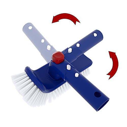 Poolvio Pool Brush With Fine Bristles For Step & Corner, Rotation Hand Scrub Brush, For Cleaning Spa, Bathroom, Floor, Hot Tub, Kitchen, Shower #TOP1