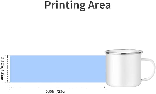 Miniatura 5 de Craft Express Tazas esmaltadas de sublimación de 17 onzas, tazas de café blancas para acampar con borde de acero inoxidable, perfectas para vasos,