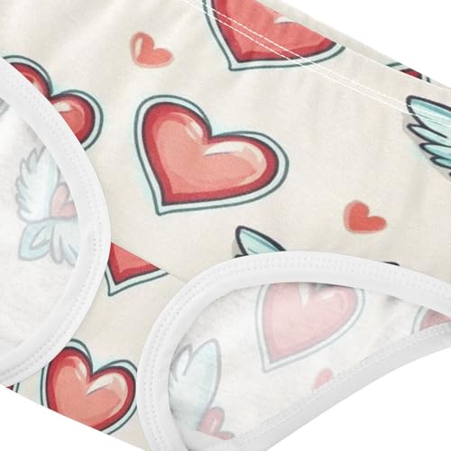 Soft Girls' Panties Organic Cotton Toddler Underwear for Kids Wings Pattern Fabric in Sizes 2T,3T, 4T, 5T, 6Y and 8Y4