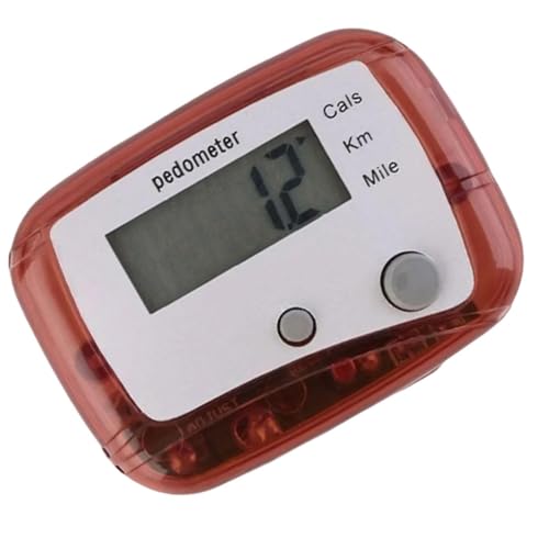 Walking Pedometer ? ABS Compact 4.7x3.5cm | Mini Step Counter Miles Km Calorie, Lightweight Fitness Walking Monitor | Portable S
