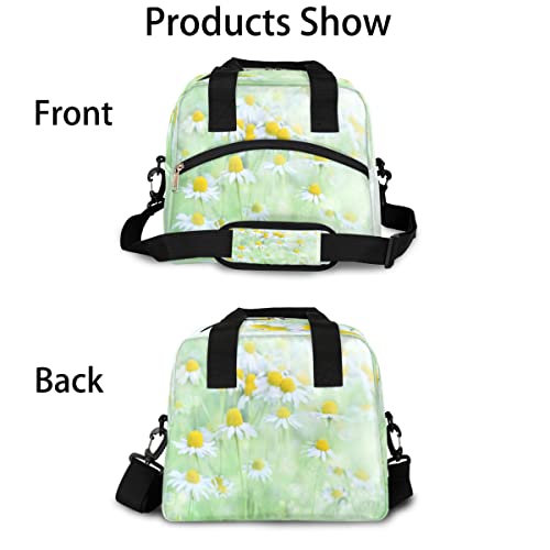 Fantasy Flowers Insulated Lunch Bag Women Reusable Lunch Tote For Adult Men Adjustable Shoulder Strap Cooler Durable Lunch Box For Office Work Picnic Travel #TOP3