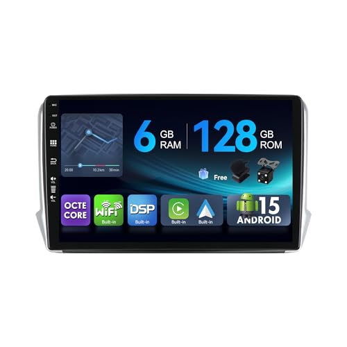Autoradio Peugeot 2008 connecté Carplay sans fil pour road trip