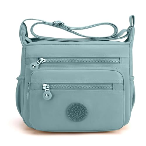 Bolsa Feminina Transversal Nylon Tiracolo Pequena com alça De Ombro (Verde)