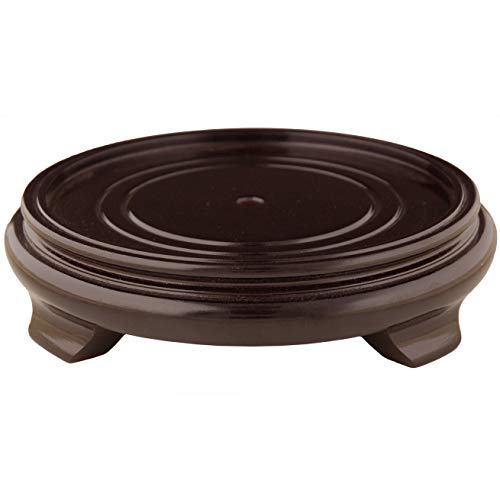 Red Lantern Rosewood Pedestal Stand - (Size 6 in. Base Diameter)