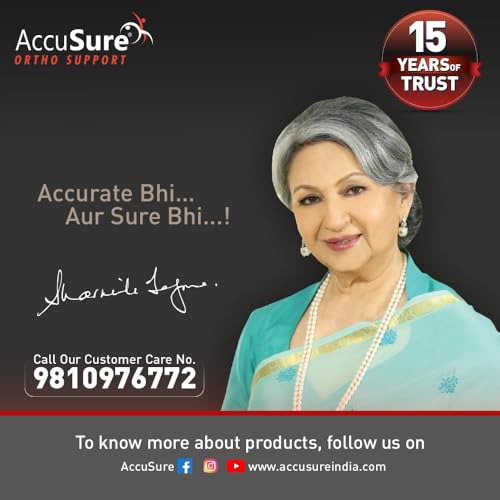 Image of AccuSure T002 Heating Pad (48x27 cm) Extra Large | Electric Heat Pad for Back, Neck, Shoulder, Abdomen, Joint & Period Pain Relief | Ultra Soft Fabric | Fast Heating | Temperature Control | Unisex