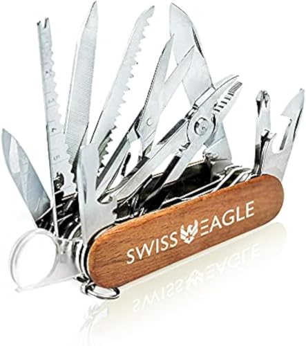 Swiss Eagle 30-in-1 Pocket Knife, Premium Multi Tool Pocket Knife...