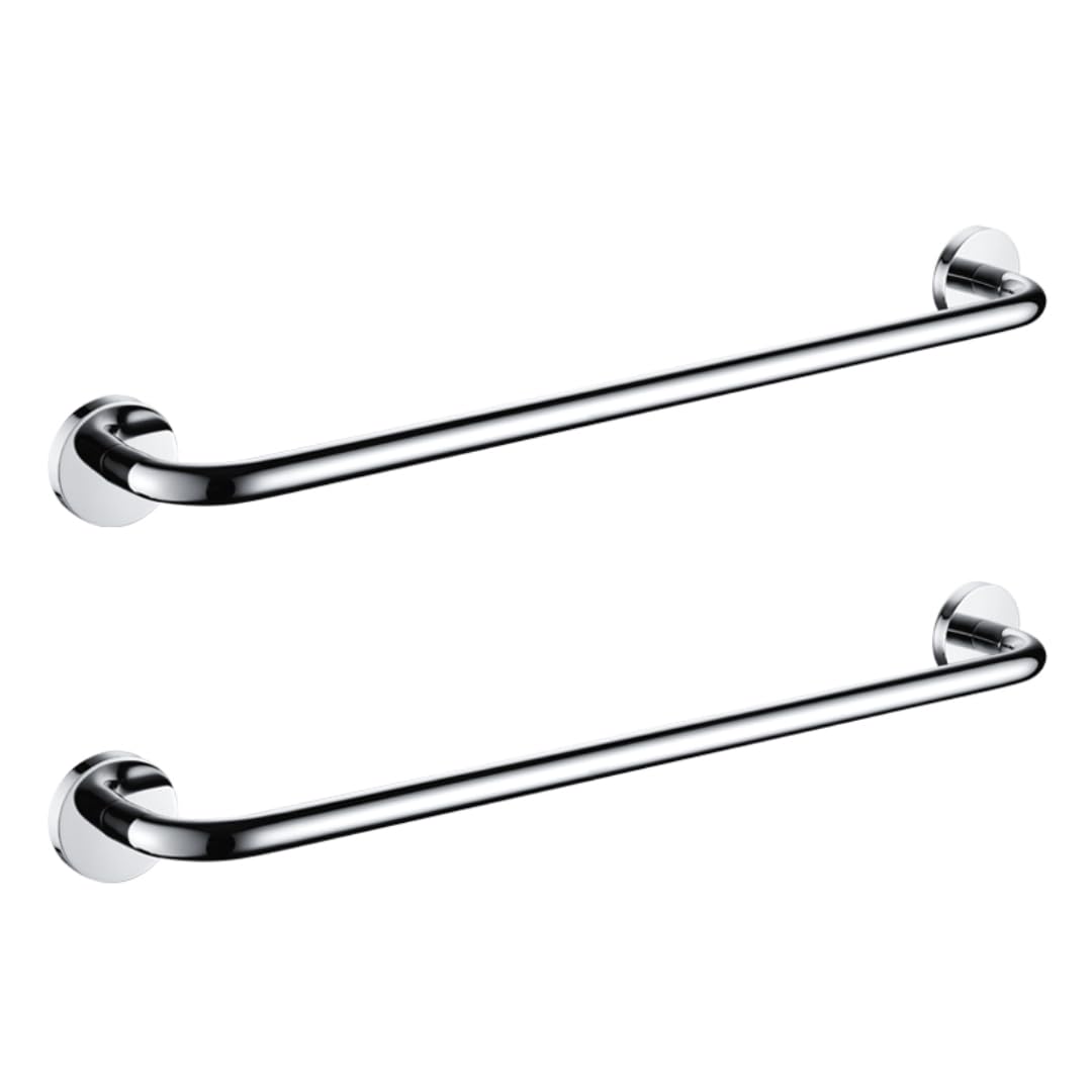 Barre porte-serviettes 60 cm en acier inoxydable mural x2