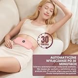 Poduszka menstruacyjna, podgrzewana poduszka do masażu brzucha, 6 poziomów temperatury, 6 trybów masażu dla złagodzenia bólu menstruacyjnego brzucha (różowa)