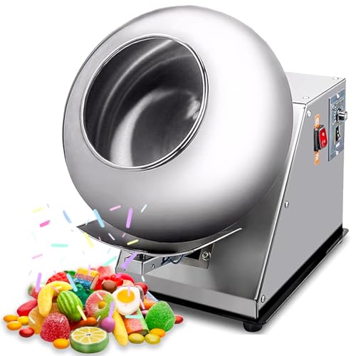 ASerZenith Commercial Chocolate Panning Machine, Electric Sugar Coating And Chocolate Polishing Machine, Stainless Steel For Sugar And Nut Coating