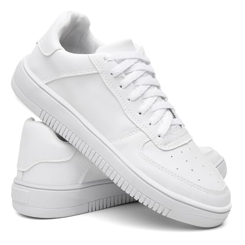 Tênis Masculino Casual Urbano Preto e Branco Leve, Confortável e Estiloso, do 37 ao 44 (Branco, BR, Adulto, Numérico, 38)