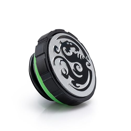 Bitspower Artemis Stop Fitting with Magnetic Logo, Matt Black, 4-Pack