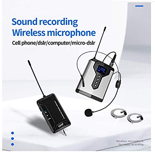 Depusheng Draadloos Lavalier Microfoonsysteem Reversmicrofoon met oplaadbare bodypack en ontvanger Draadloze… - Image 5