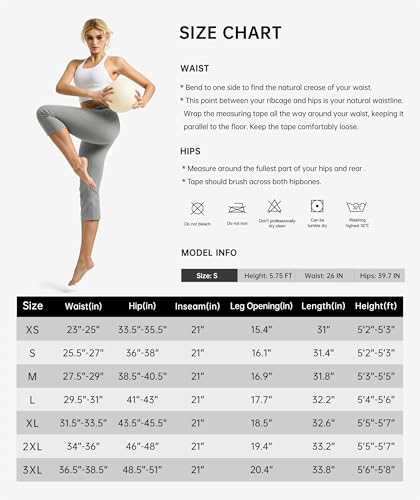 Pantacourt de yoga taille haute Willit conçu en textile extensible durable de 53,3 cm - 7