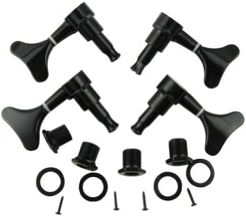 Musiclily 2+2 Sealed Bass Guitar Tuning Pegs Keys 2R2L Machine Head Tuners for Precision Bass and Jazz Bass, Black
