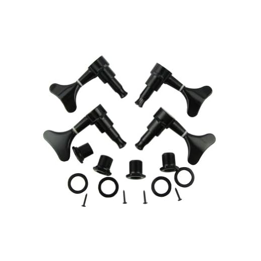 Musiclily 2L2R Bajo Clavijas de Afinación Clavijero de Repuesto para 4 Cuerdas Ibanez Style Bajo Eléctrico, Negro