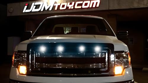 Kit LED iJDMTOY 4 pzas Luz Blanca Xenón para Parrilla miniatura 4