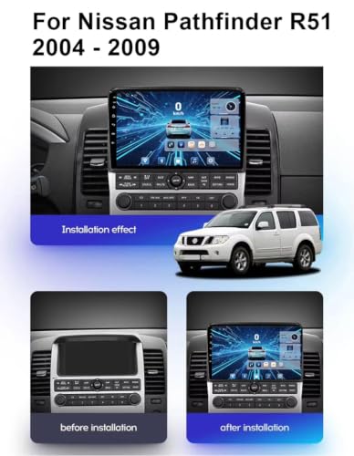 Autoradio Android 16 Bluetooth WiFi RDS pour Nissan Pathfinder R51 - 2