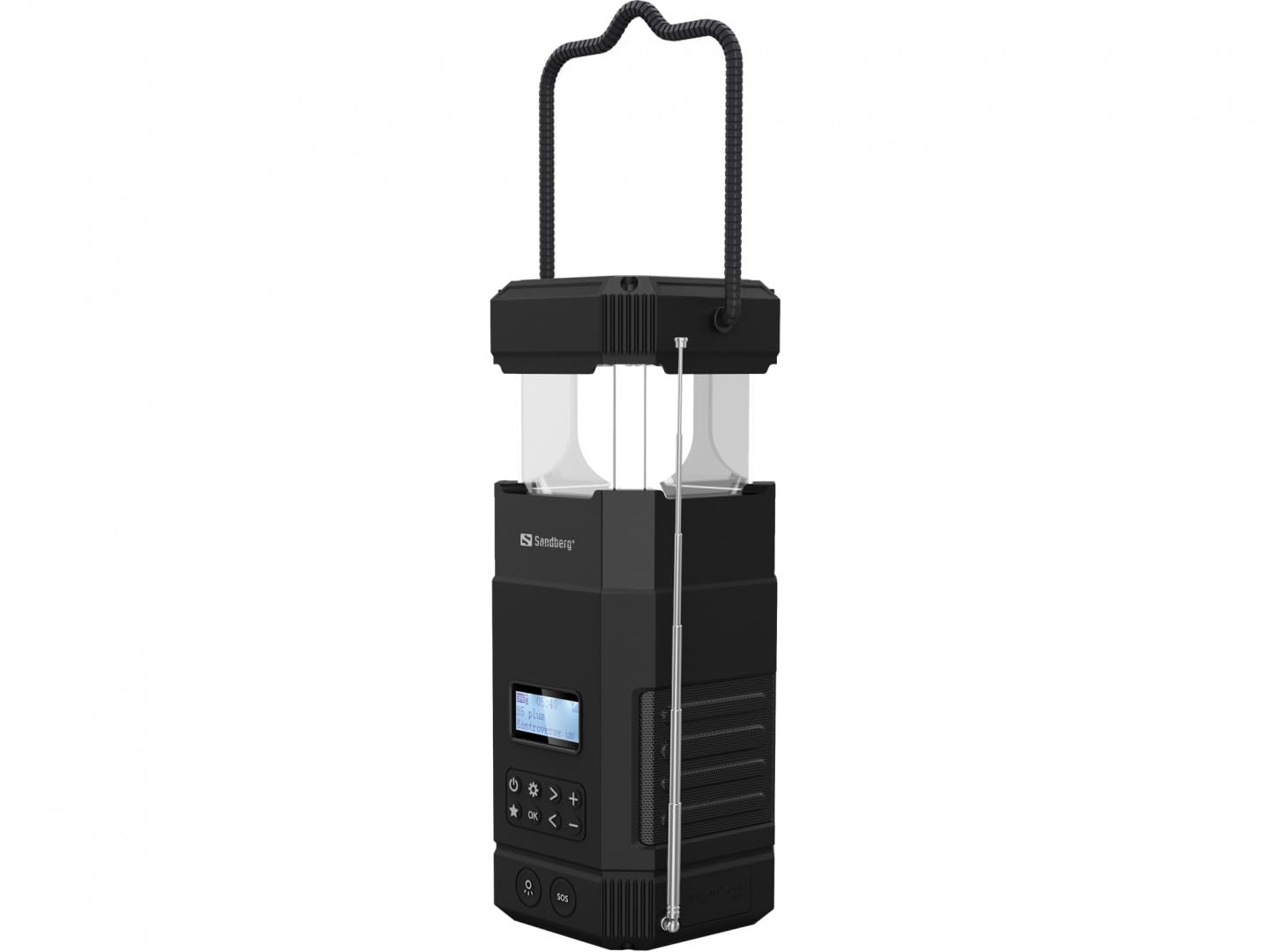 Sandberg Survivor Leuchte All in 1 Solar Handkurbel Powerbank 10000 Licht Bluetooth Lautsprecher DAB- FM-Radio